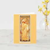 Notecard-Classic/Vintag-Mucha 5 Karte (Gelbe Blume)