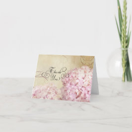Notecard Dankeschön Noten Blush Pink Hydrangea Art Dankeskarte
