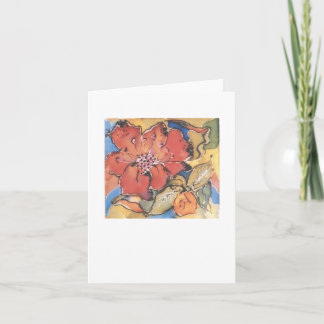 Notecard einer silk Malerei einer Blume Karte