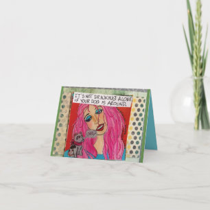 Notecard-Es trinkt nicht allein, wenn Ihr Hund Karte