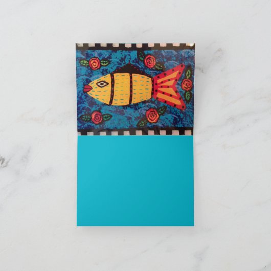 Notecard frag mir, wenn ich einen fliegenden Fisch Karte (Innenseite)