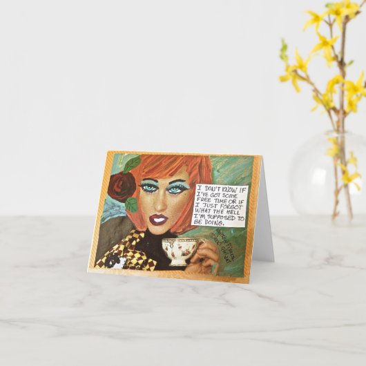 NOTECARD-FREE ZEIT ODER, WAS ICH TUEND SIND KARTE (Gelbe Blume)