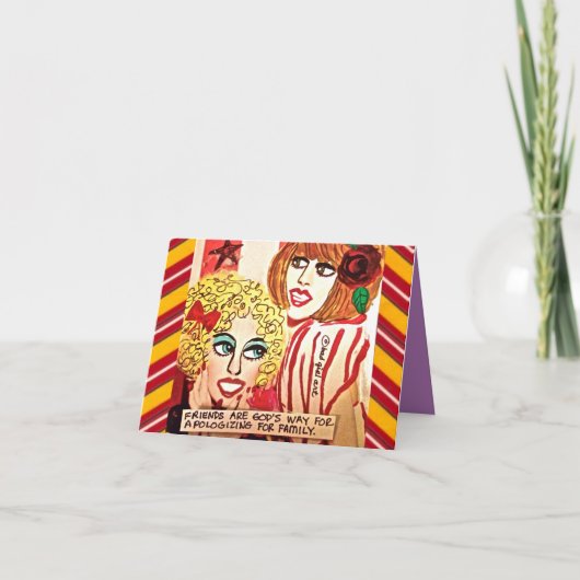 NOTECARD-FREUNDE SIND GOTTES MÖGLICHKEIT, SICH ZU KARTE (Vorderseite)