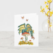 Notecard Fungi Dragon Karte (Gelbe Blume)