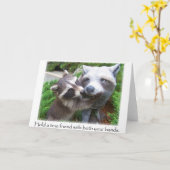 Notecard für Raccoon-Freunde Karte (Gelbe Blume)