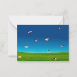 Notecard für Schweine Mitteilungskarte