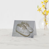 Notecard für Vintage Kinderschuhe Karte (Gelbe Blume)