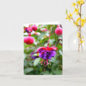 Notecard Fuschia Karte (Gelbe Blume)