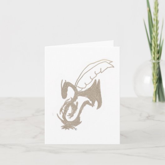 Notecard, Gage's Divine Gold Dragon Feiertagskarte (Vorderseite)