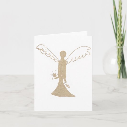 Notecard, Gold Angel Feiertagskarte (Vorderseite)