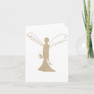 Notecard, Gold Angel Feiertagskarte
