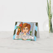 NOTECARD HIER IM SÜDEN VERSTEHEN WIR KEINE KRAZIE KARTE (Vorderseite)