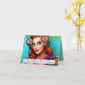 NOTECARD-I morgens NICHT GEISTESKRANK Karte (Gelbe Blume)