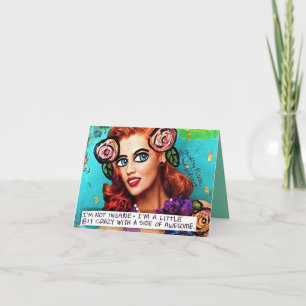 NOTECARD-I morgens NICHT GEISTESKRANK Karte