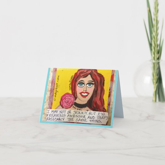 NOTECARD-I NICHT IST zwar DÜNN, ABER ich FLIPPE Karte (Vorderseite)