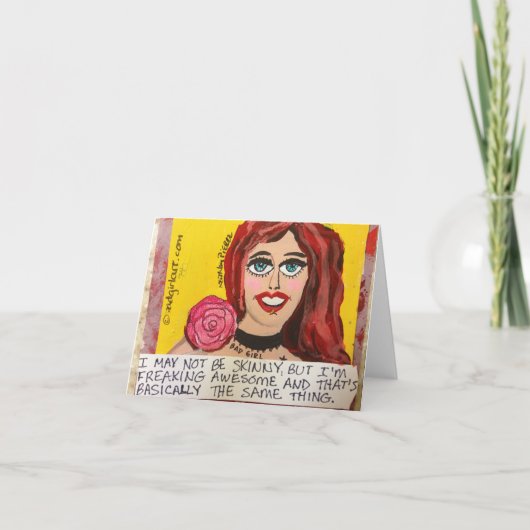 NOTECARD-I NICHT IST zwar DÜNN, ABER ich FLIPPE Karte (Vorderseite)