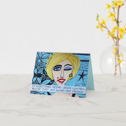 NOTECARD-IF ALLES SCHEINT UNTER KONTROLLE KARTE (Gelbe Blume)