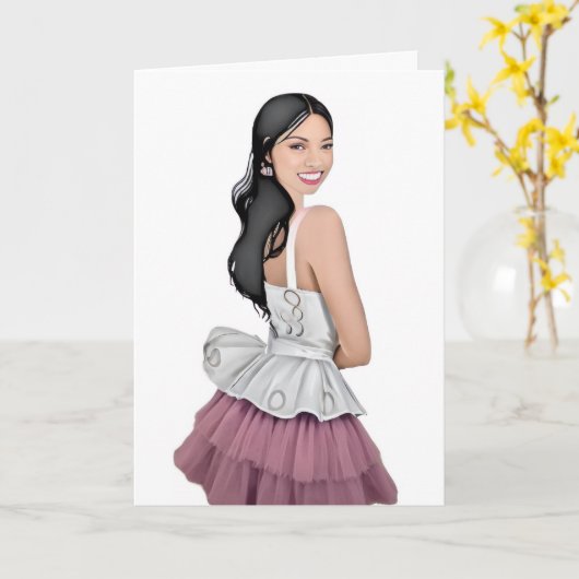 Notecard (innen blau) karte (Gelbe Blume)