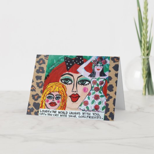 NOTECARD-LAUGH UND DIE WELT LACHT MIT IHNEN. KARTE (Vorderseite)