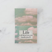 NOTECARD LEBEN SIE IHR LEBEN, NEHMEN SIE VERÄNDERU KARTE (Innenseite)