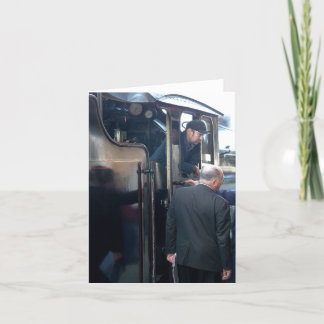 Notecard: Leitung des Dampfzuges Karte