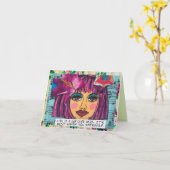 NOTECARD-LIFE IST VIEL WIE JAZZ KARTE (Gelbe Blume)