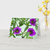 Notecard lila Blumen Karte (Gelbe Blume)