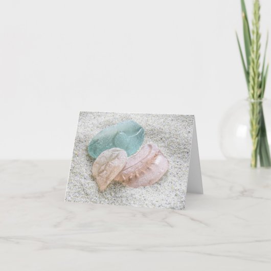 Notecard - Meerglas in Pastelltönen Karte (Vorderseite)
