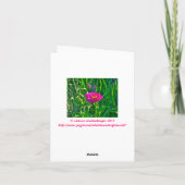 NOTECARD, MIT BLUMEN (ROSA) KARTE (Rückseite)