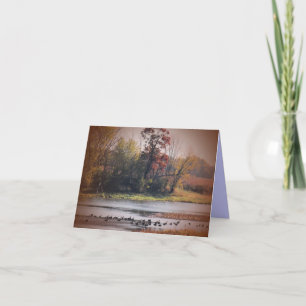 Notecard mit Feuchtgebieten im Herbst Karte