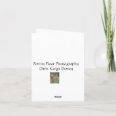 Notecard mit glänzender roter Blume Karte (Rückseite)