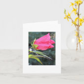 Notecard mit glänzender roter Blume Karte (Gelbe Blume)