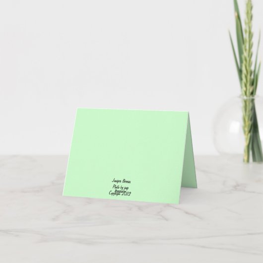 Notecard mit Juniper Berries Karte (Rückseite)