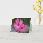 Notecard mit rosa Blumen Karte (Gelbe Blume)