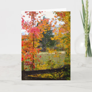 NOTECARD MIT ROTEM BAUM KARTE