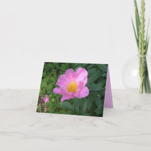 Notecard mit Single Pink Peony Karte