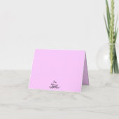 Notecard mit Single Pink Peony Karte (Rückseite)