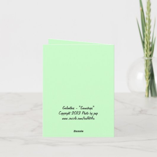 Notecard mit Snowdrops! Karte (Rückseite)