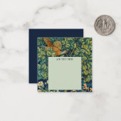 NOTECARD MIT WILLIAM MORRIS "PHEASANT" DESIGN MITTEILUNGSKARTE (Vorderseite/Rückseite Beispiel)