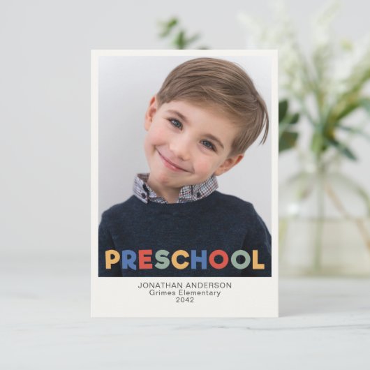 Notecard of PreSchool Foto Keepake (Stehend Vorderseite)