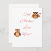 Notecard "Owl Always Liebe You" Mitteilungskarte (Vorne/Hinten)
