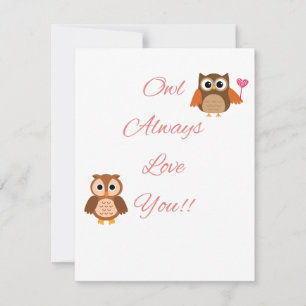 Notecard "Owl Always Liebe You" Mitteilungskarte