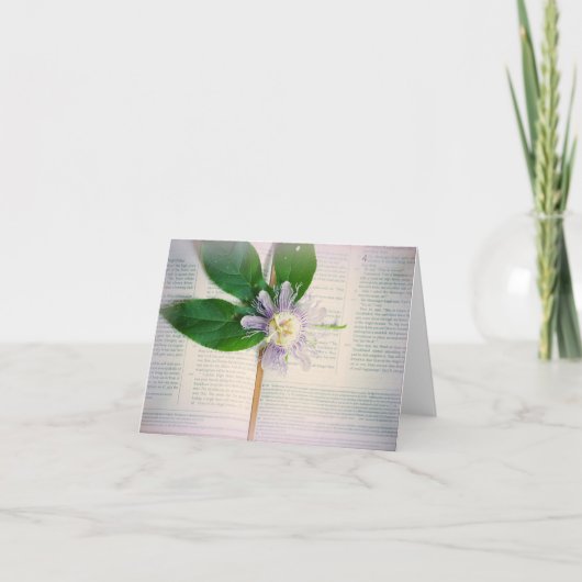 Notecard Passionflower Scriptures Dankeskarte (Vorderseite)