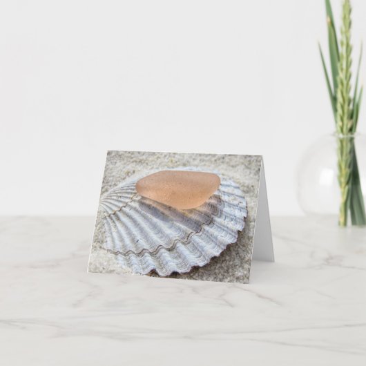 Notecard - Peachy Sea Glass Karte (Vorderseite)