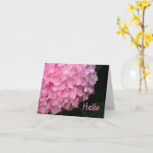 notecard, "Pink Hydrangea/Hello" Karte (Gelbe Blume)