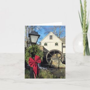 Notecard - Plimoth Mahlgut-Mühle Feiertagskarte