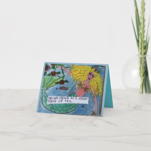 Notecard-She war als das große Stück Schwanz bekan Karte (Vorderseite)