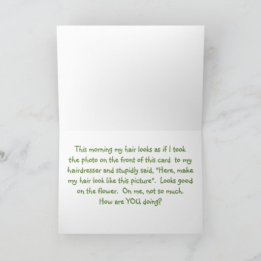 notecard, Spaß "Wie geht es dir? Karte (Innenseite)