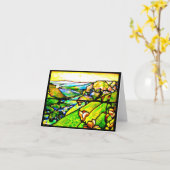 Notecard-Stained Glass-Louis Tiffany 4 Karte (Gelbe Blume)