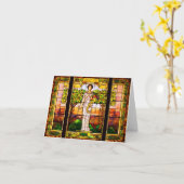 Notecard-Stained Glass-Tiffany 10 Karte (Gelbe Blume)